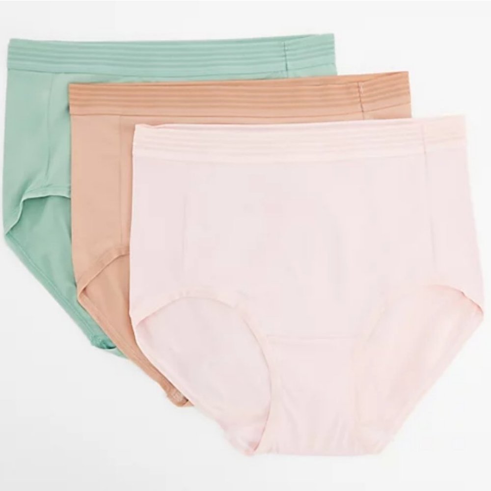 Breezies Set of 3 Mesh Illusions Stripe Full Briefs   1841